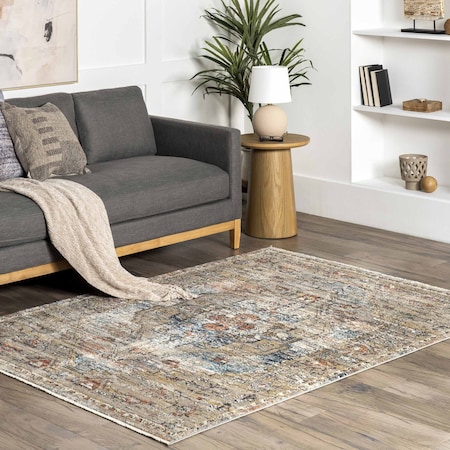 Nuloom Marley Traditional Medallion Fringe Area Rug 5ft KKDL04A-S505